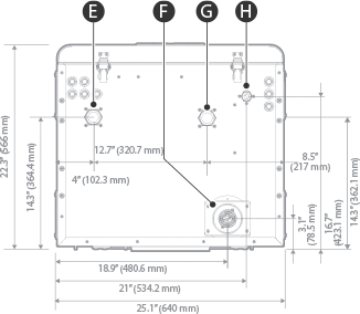 Bottom view of NFB-301C boiler