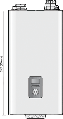 Front view of NFC-250/200H chaudière combinée