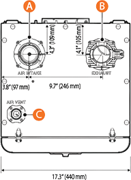 Overhead view of NFC-250/200H combi-boiler