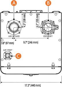 Overhead view of NFB-200H chaudière