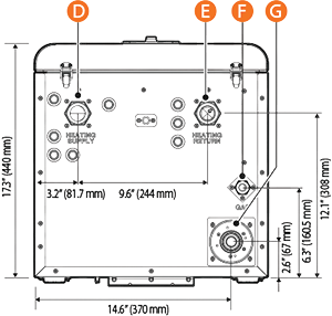 Bottom view of NFB-175H chaudière