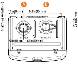 Overhead view of NPE-240A2 chauffe-eau instantané